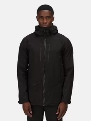 Image of Regatta Pulton Ii Waterproof Hooded Jacket, Black Size M Men