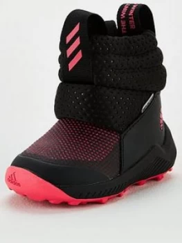 Image of adidas Younger Kids Rapidasnow Snow Boots - Black/Pink, Size 9