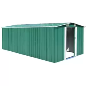 Image of Vidaxl - Garden Shed Metal 257x489x181cm Green - Green