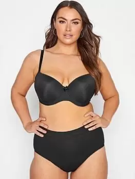 Image of Yours Black Tshirt Bra, Black, Size 44D, Women