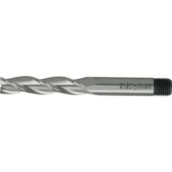Image of 16.00MM HSS-Co 8% 3 Flute Threaded Shank Long Series Slot Drills - Unc - Swisstech