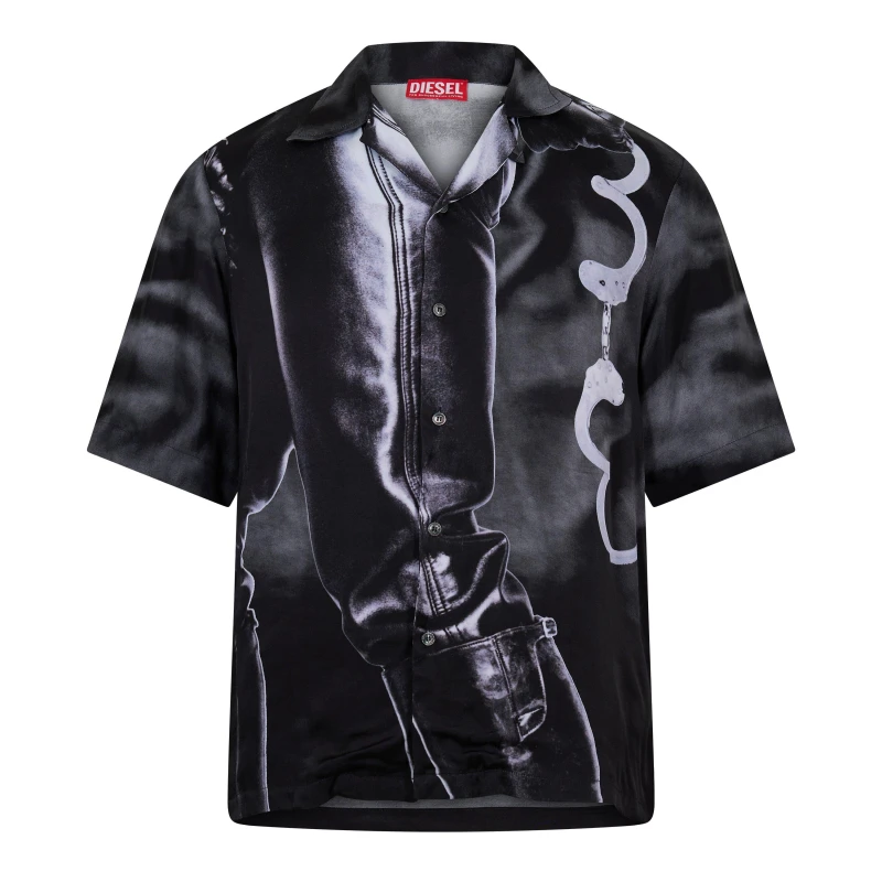 Image of Diesel Unisex Adults Mec Camicia T-Shirt Black unisex XS (44)