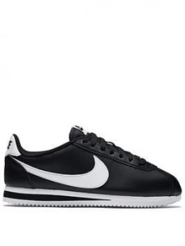Image of Nike Classic Cortez Leather - Black/White, Size 4, Women