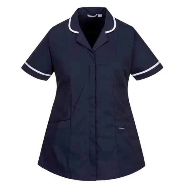 Image of Portwest Womens Stretch Classic Healthcare Tunic LW17NARS Colour: Navy