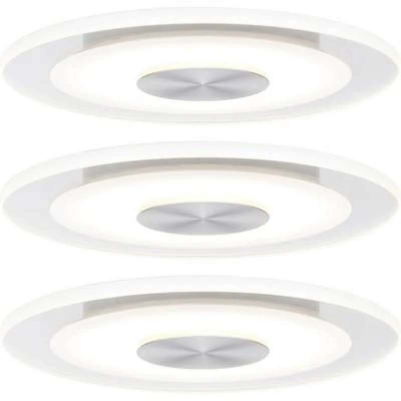 Image of Paulmann Paulmann 92907 Whirl LED recessed light 3 Piece set LED (monochrome) Built-in LED 4.9 W Aluminium (brushed), Satin 92907