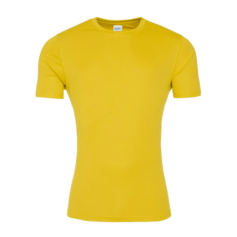 Image of AWDis AWDis Men Just Cool Smooth Short Sleeve T-Shirt in Yellow Size: Small Yellow S Male 5057520072494