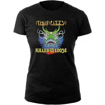 Image of Thin Lizzy - Killer Lady Ladies Small T-Shirt - Black