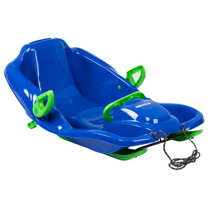 Image of Nevica Sledge with Steering Wheel and Brakes - Blue Blue One Size