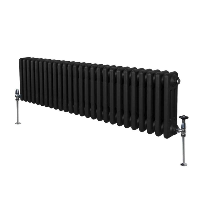 Image of MonsterShop Traditional 3 Column Radiator - 300 X 1192mm - Black