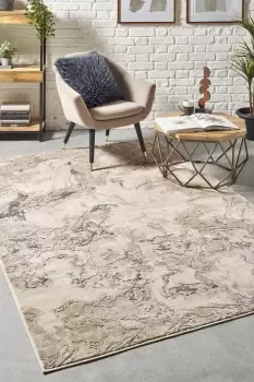 Image of Fior Marble Rug Blue/Grey 80x150