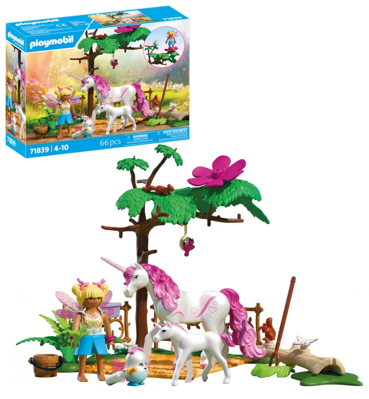 Image of PLAYMOBIL Magic Unicorns Zauberhafter Einhorn-Stall fur Mama und Fohlen Fantasievolles Spielset fur Einhornfans Mit liebevollen Accessoires Ki