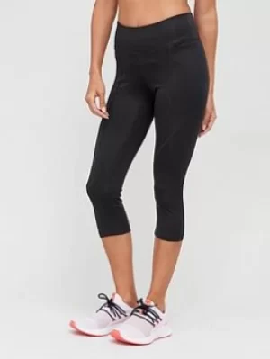 Image of Reebok Workout Ready Capri Legging, Black Size XL Women
