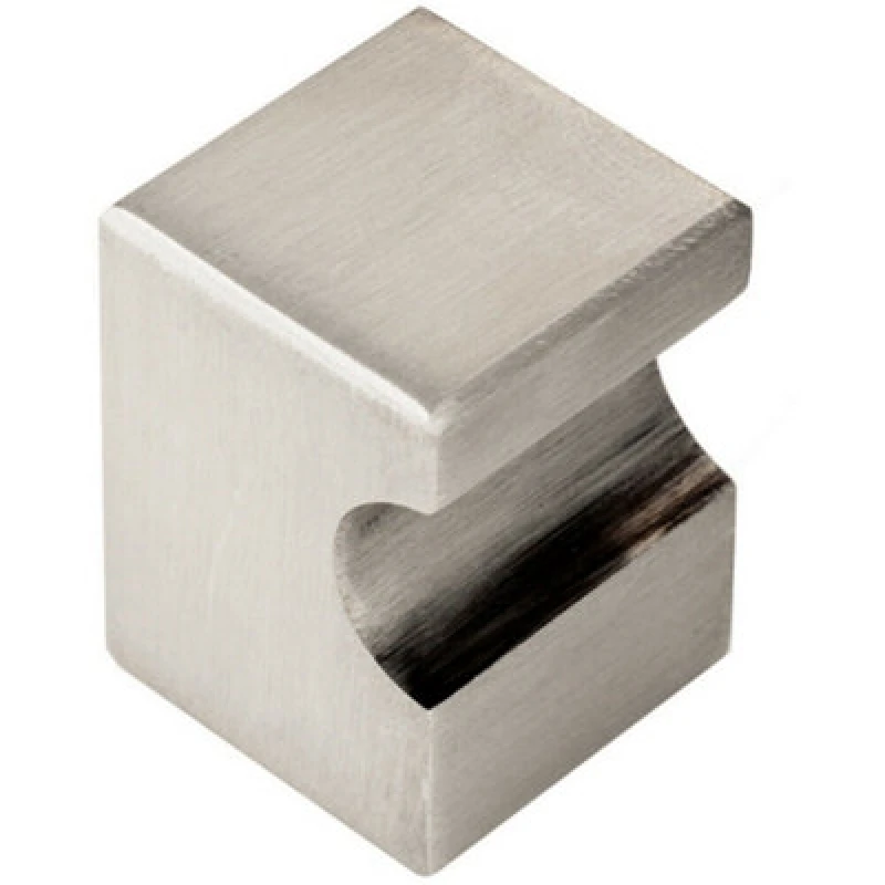 Image of Loops Square Cupboard Door Knob 22 x 22mm 30mm Projection Satin Nickel Metallics unisex