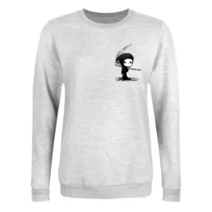 Image of Grindstore Womens/Ladies Grim Reaper Heather Sweatshirt (M) (Grey)