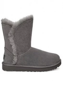 Image of Ugg Classic Short Fluff High-Low Calf Boot - Charcoal