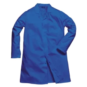 Image of Portwest Mens Single Pocket Food Coat Royal Blue M