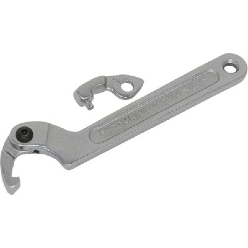 Image of Loops 4 Pack Adjustable C Spanner Set - 19-51mm Hook & Pin Retaining Ring Hinged Arm Multi