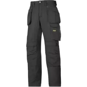 Image of Snickers Mens Ripstop Workwear Trousers (31S) (Black/ Black) - Black/ Black