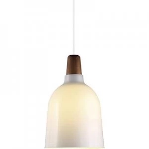 Image of Nordlux Karma 78343012 Pendant light HV halogen, LED (monochrome) E-27 12 W White, Walnut