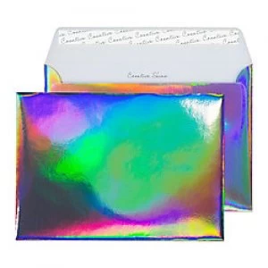 Image of Creative Holographic Coloured Envelopes C5 Peel & Seal 162 x 229mm Plain 140 gsm Shimmering Rainbow Pack of 100