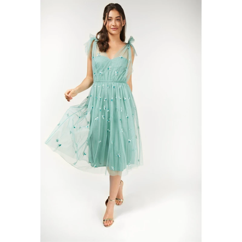 Image of Little Mistress Womens Maxi Dress Green female 8 (XS)