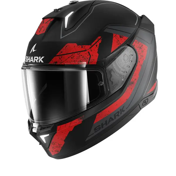 Image of Shark SKWAL i3 Rhad Mat Black Chrom Red KUR Full Face Helmet S