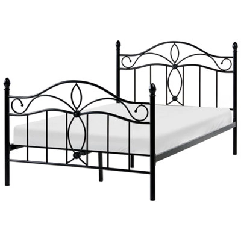 Image of Beliani Bed Metal Antlia 120 X 200 Cm (Eu Small Double) Black