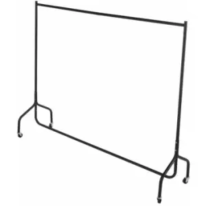Image of Oypla 6ft Garment Clothes Rail Super Heavy Duty All Metal Black