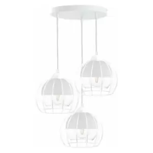 Image of Keter Solo Cluster Pendant Ceiling Light White, 30cm, 3x E27