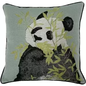 Image of Furn Pandas Cushion Cover (One Size) (Green)