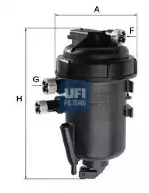 Image of 55.127.00 UFI Fuel Filter