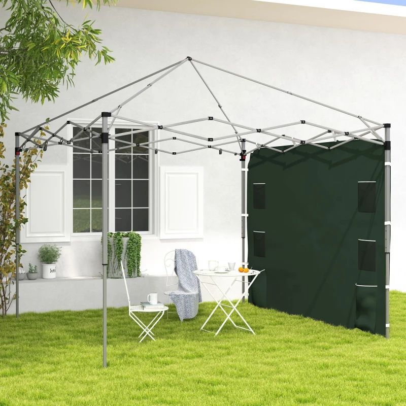Image of Outsunny Side Panel for 3x3 m Pop Up Gazebos, 1 Pack Sidewall Only Green
