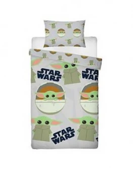 Image of Star Wars The Mandalorian The Child Face Single Duvet Cover