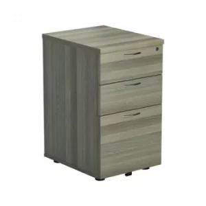 Image of FF Jemini Grey Oak 3 Drawer Tall Mobile Pedestal KF78947