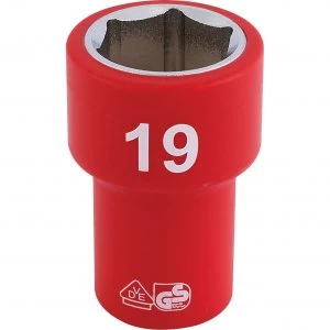 Image of Draper 3/8" Drive VDE Fully Insulated Hexagon Socket Metric 3/8" 19mm