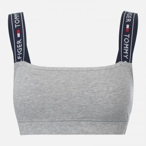 Image of Tommy Hilfiger Womens Bralette with Logo Straps - Grey - M - Grey