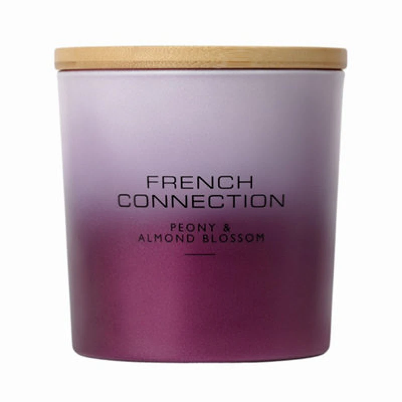 Image of French Connection French Connection Peony & Almond Blossom Candle Long-Lasting Luxury Scented Gift in Purple Size: Large Purple Large Unisex 5056791