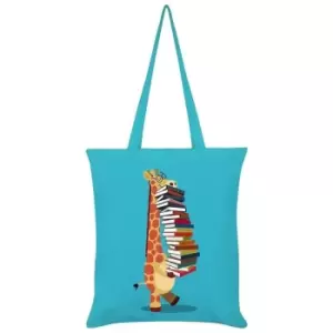 Image of Grindstore The Happy Librarian Tote Bag (One Size) (Azure Blue) - Azure Blue