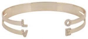 Image of "Mya Bay Gold PVD Plated "love" Bangle With Stones JC-LO-01.G Jewellery