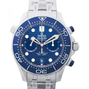 Image of Seamaster Diver 300 M Co-Axial Master Chronometer Chronograph 44mm Automatic Blue Dial Stainless Steel Mens Watch