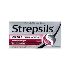 Image of Strepsils Triple Action Cherry Lozenges 24s