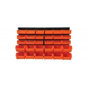 Image of Mercury Wall Mounted Storage Bin Organiser