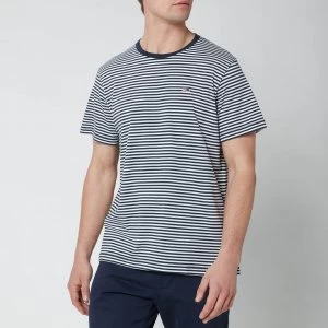Image of Tommy Jeans Mens Classic Slim Fit Stripe T-Shirt - Twilight Navy - M