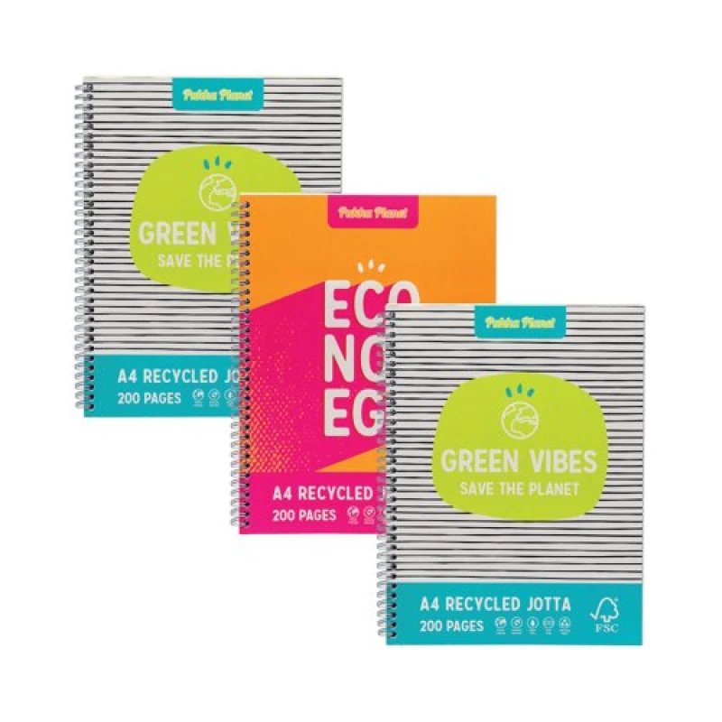 Image of Pukka Pukka Pad Pukka Planet Jotta A4 Assorted (Pack of 3) 9898-SPP 9898-SPP