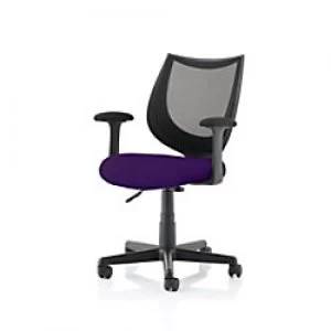 Image of Executive Chair Camden Black Mesh in Tansy Purple