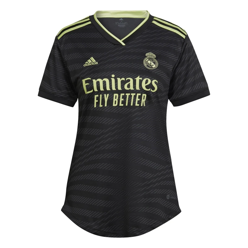 Image of adidas Real Madrid Third Shirt 2022 2023 Womens - Black XL