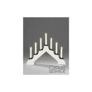 Image of Christmas 40cm x 28cm Static Indoor white Wood candle arch / candlelier/ bridge