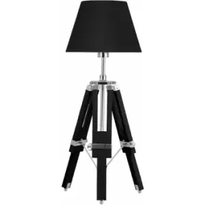 Image of Jasper Black Feature Tripod Base Lamp - Premier Housewares