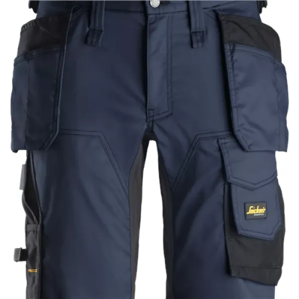 Image of Snickers AllroundWork Stretch Shorts Holster Pockets - Navy/Black - 60