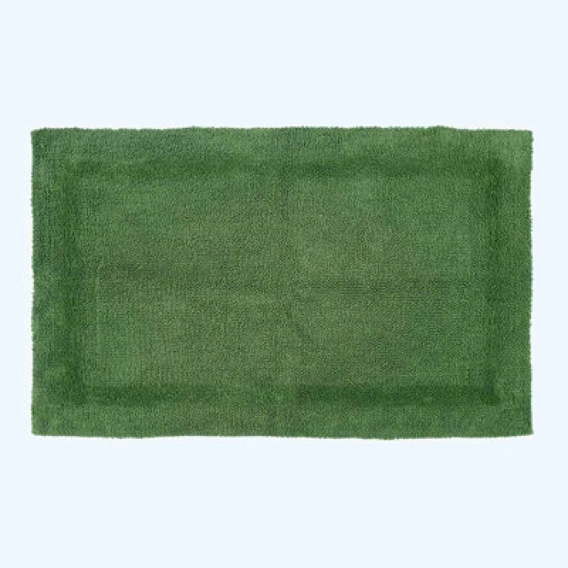 Image of Homescapes Luxury Reversible Cotton Extra Large Bath Mat Bottle Green
